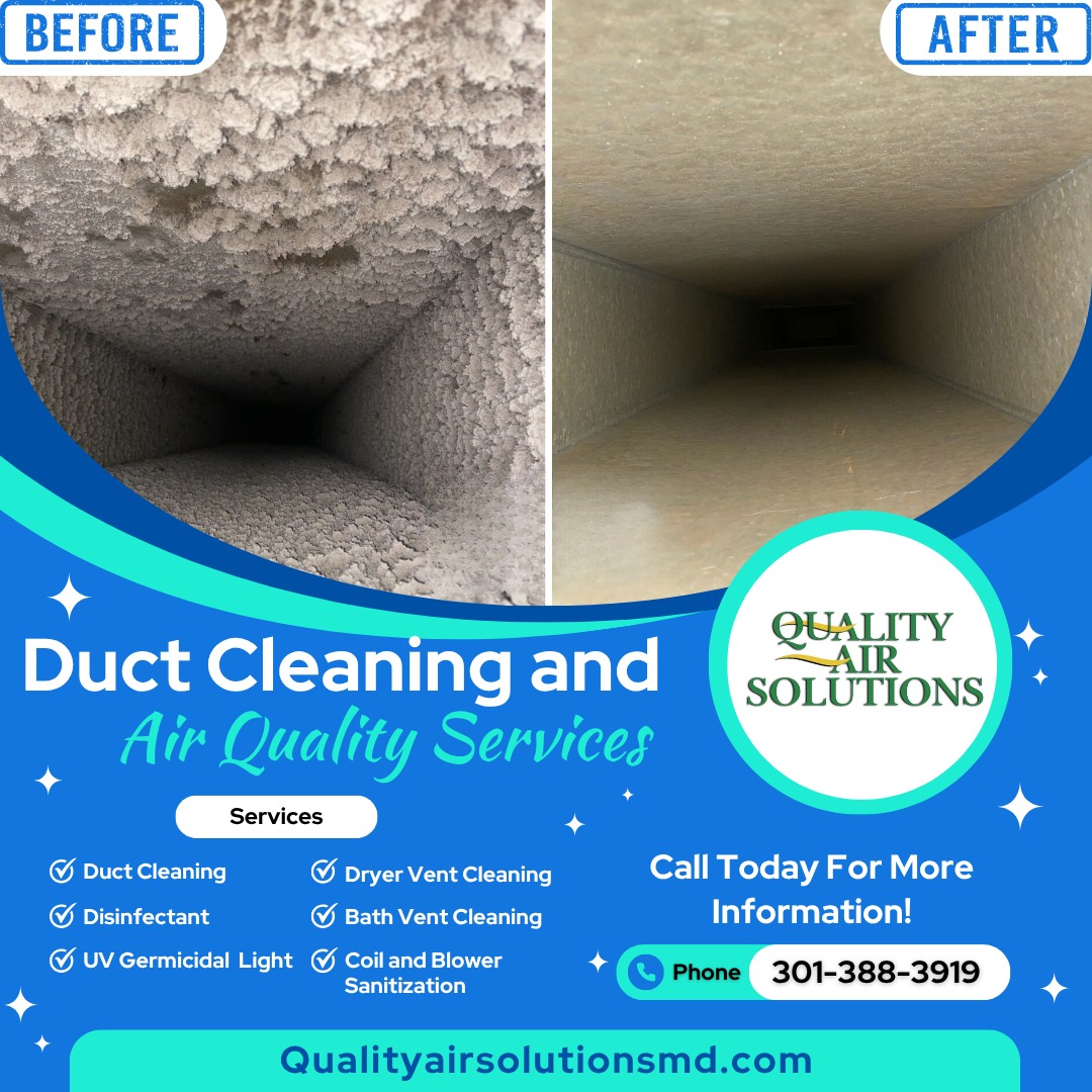 Quality air duct before after 