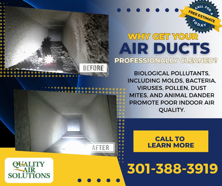 Quality air duct before after 